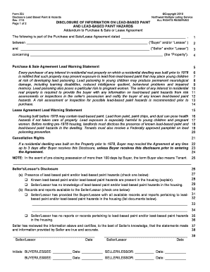 Lead-Based Paint Disclosure Form 22J