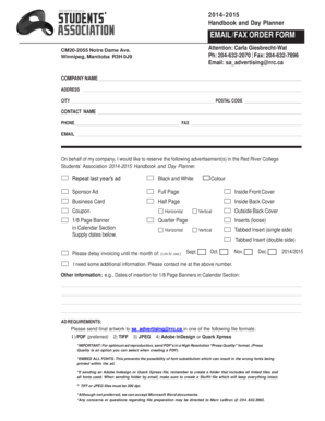 Day Planner Rate Sheet - Red River College Students' Association - rrcsa