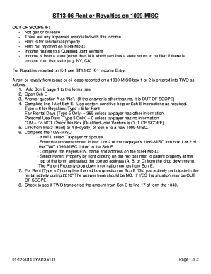 ST13-06 Rent or Royalties on 1099-MISC