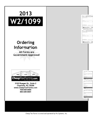 2013 W2/1099 Tax Forms