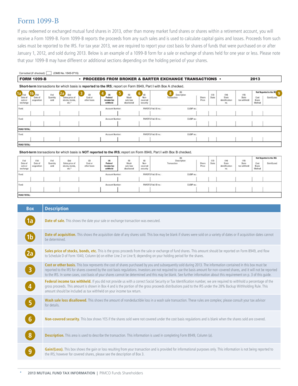 Form 1099-B for Mutual Fund Sales