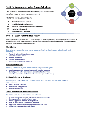 Staff Performance Appraisal Form