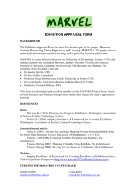 Exhibition Appraisal Form