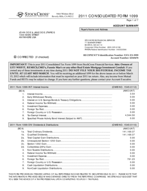 2011 Consolidated Form 1099
