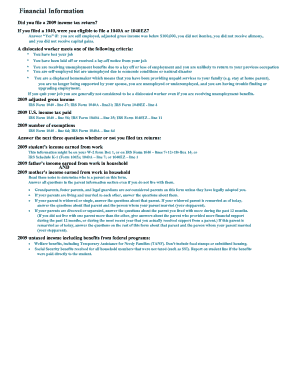 2009 Tax Information Form