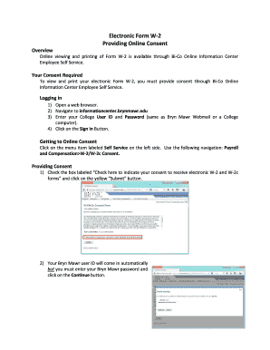 Electronic Form W-2 Consent