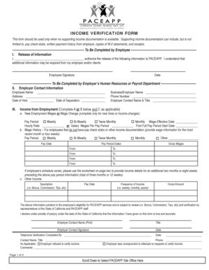 Income Verification Form