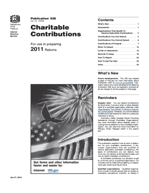 IRS Publication 526 Charitable Contributions