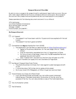 US Passport Renewal Checklist