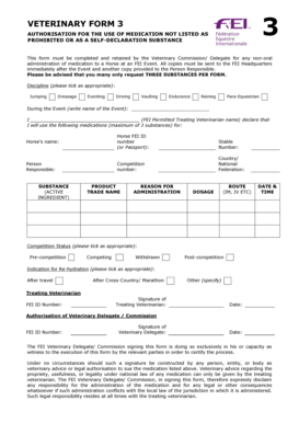 Veterinary Medication Authorization Form