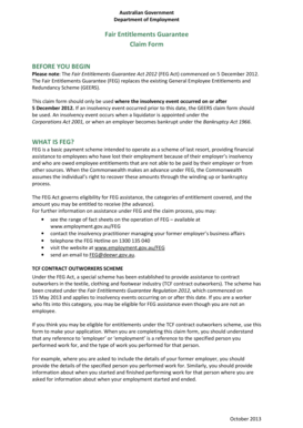 Fair Entitlements Guarantee Claim Form