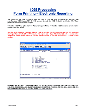 1099 Processing Guide