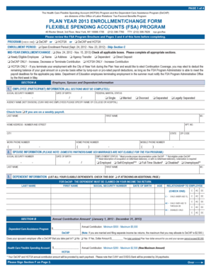New York City FSA Enrollment Form