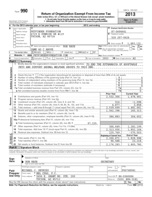Form 990 2013 Petfinder Foundation