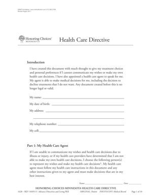 Minnesota Health Care Directive