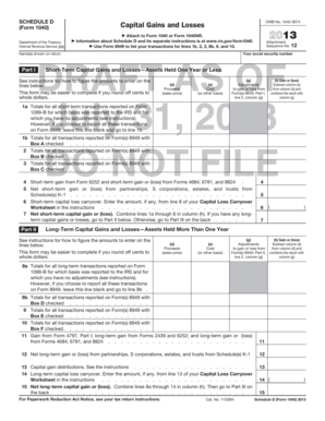 Schedule D (Form 1040) Capital Gains and Losses