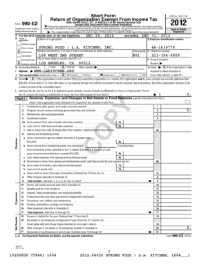 IRS Form 990-EZ 2012