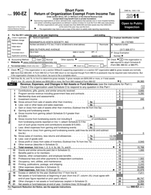 Form 990-EZ Tax Return