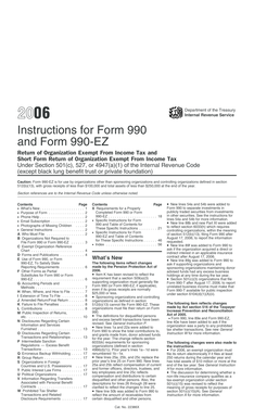 Instructions for Form 990 and Form 990-EZ