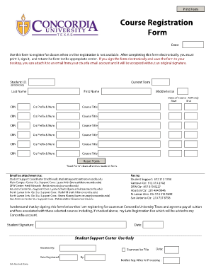 Course Registration Form