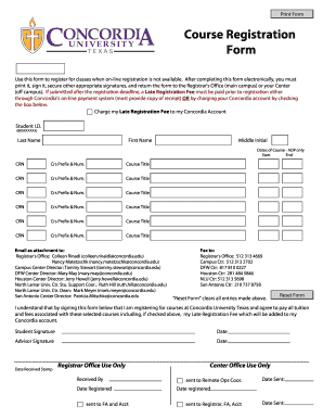 Course Registration Form