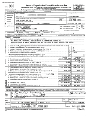IRS Form 990 2011