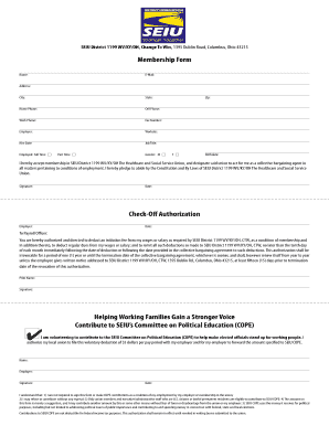 SEIU District 1199 WV/KY/OH Membership Form
