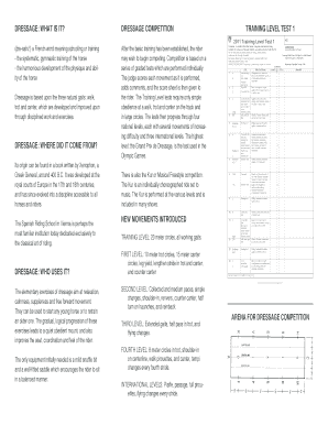 Dressage Training Level Test 1 Form