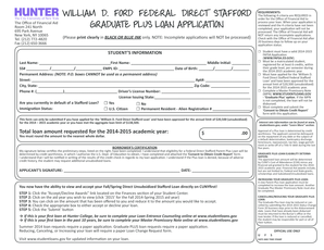 William D. Ford Federal Direct Stafford Graduate Plus Loan Application