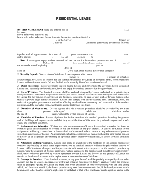 Residential Lease Agreement