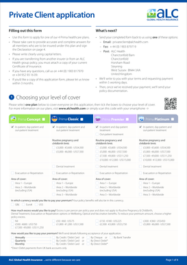 ALC Health Private Client Application Form