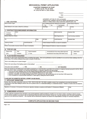 Mechanical Permit Application
