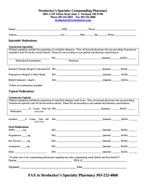 Pharmacy Prescription Form