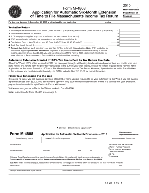 Massachusetts Form M-4868
