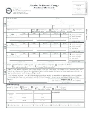 BYU Petition for Records Change