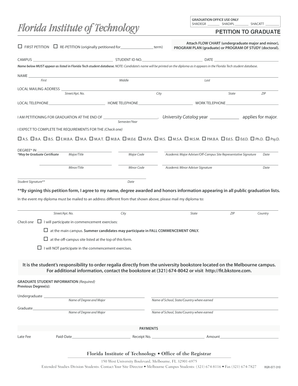 Petition to Graduate