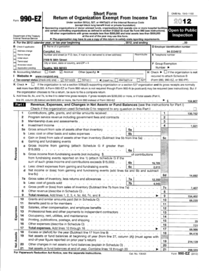 Form 990-EZ 2012