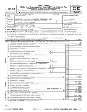 IRS Form 990-EZ 2012
