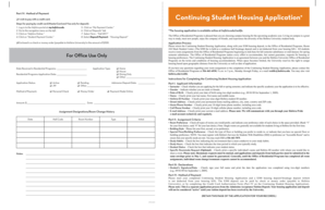 Hofstra Continuing Student Housing Application