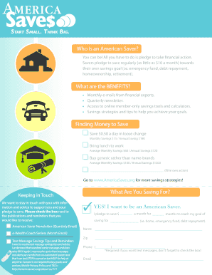 American Saver Pledge Form