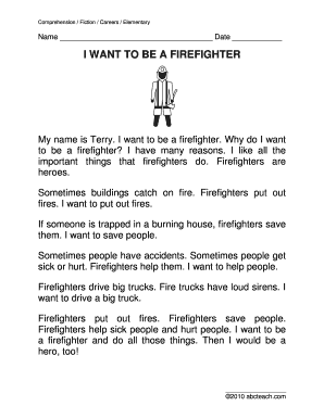 Elementary Reading Comprehension Worksheet