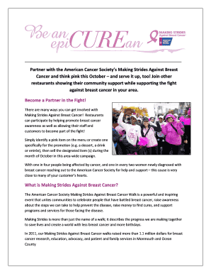 American Cancer Society epiCUREan Partnership Agreement