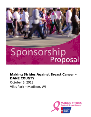 Making Strides Against Breast Cancer Sponsorship Form