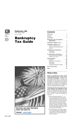 IRS Publication 908 Bankruptcy Tax Guide