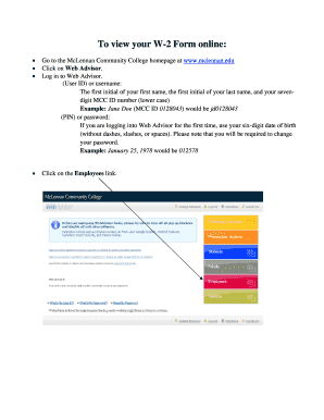 W-2 Form Access Instructions