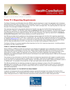 Form W-2 Reporting Requirements