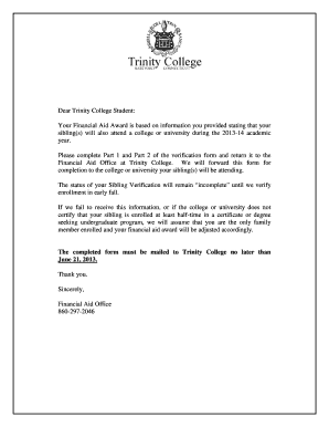 Sibling Enrollment Verification Worksheet.pdf - Trinity College - trincoll