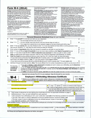 IRS Form W-4 (2014)