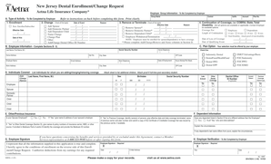 New Jersey Dental Enrollment/Change Request Form