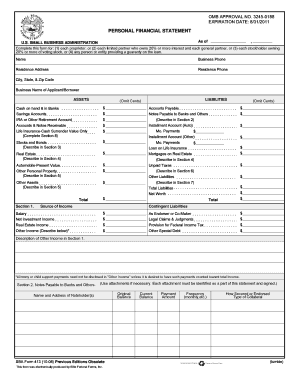 Sba personal financial statement pdf - US Bank Personal Financial Statement - Las Palmas Business Park